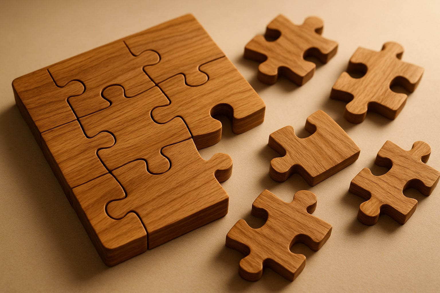 Puzzle aus Holz