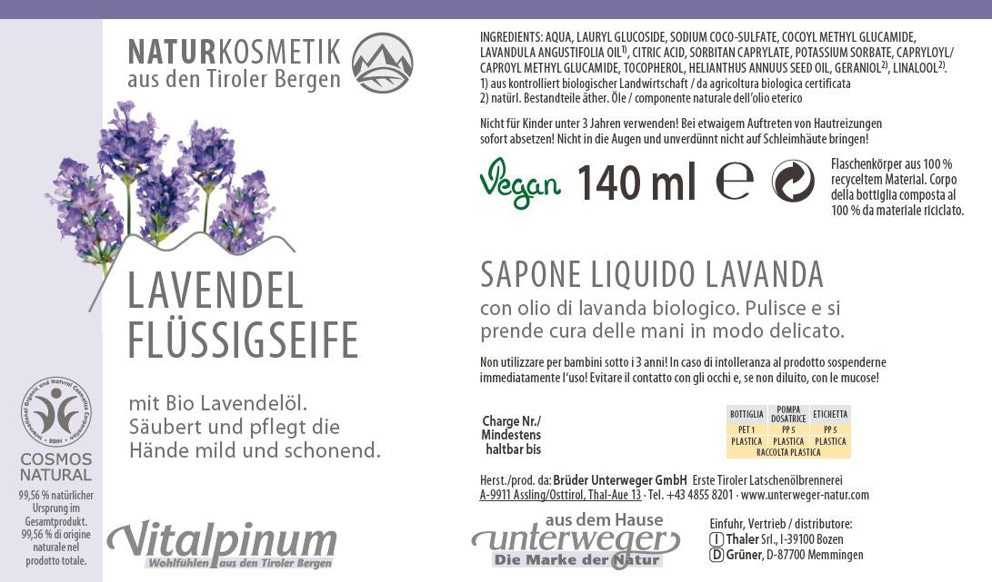 Swiss stone pine shower gel with organic Swiss stone pine oil from Unterweger - relaxing & gentle