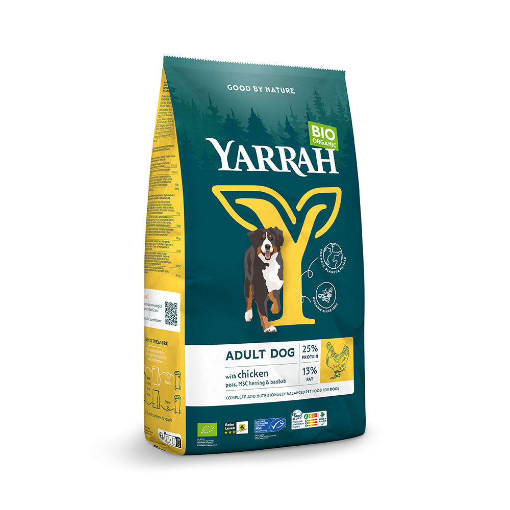 Yarrah Bio Hundefutter Trockenfutter | Huhn & MSC-Fisch