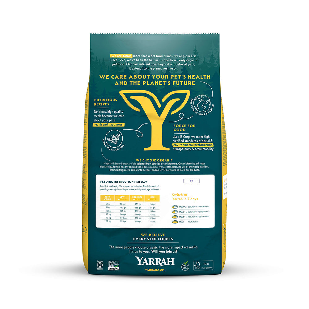 Yarrah Bio Hundefutter Trockenfutter | Huhn & MSC-Fisch