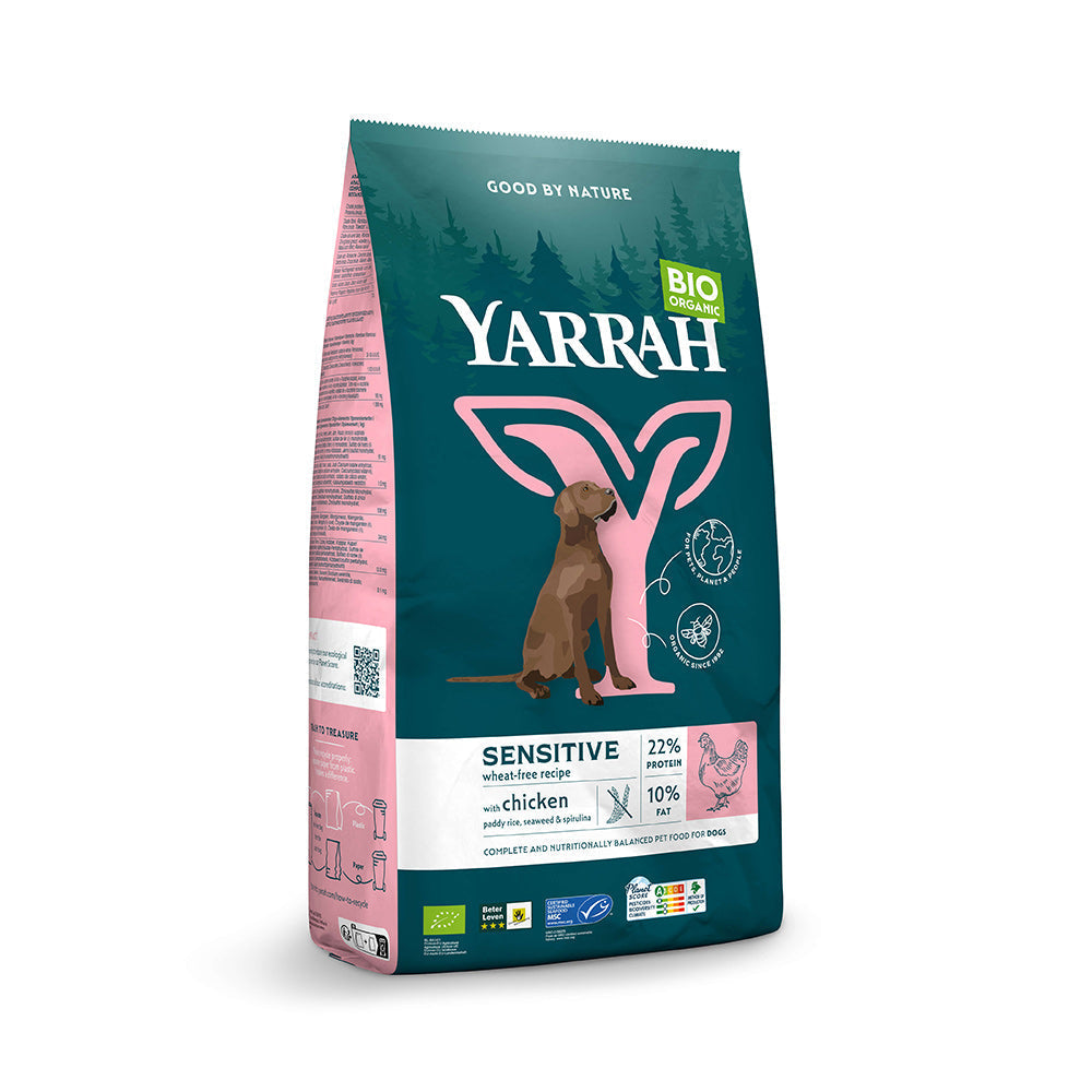 Yarrah Bio Trockenfutter Hund empfindlicher Magen Huhn Reis