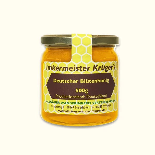 Deutscher Blütenhonig 500g – Flüssiger Premium Honig aus Deutschland