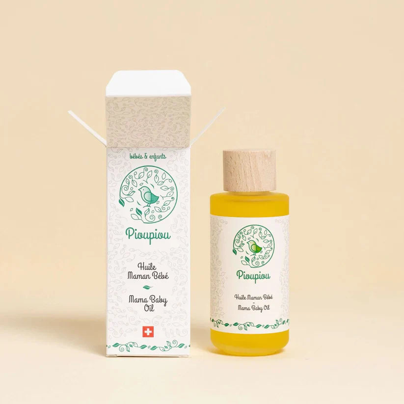 Piou-Piou Mama-Baby Geschenkset – Pflegeöl & Duftkerze für Entspannung & Wohlbefinden