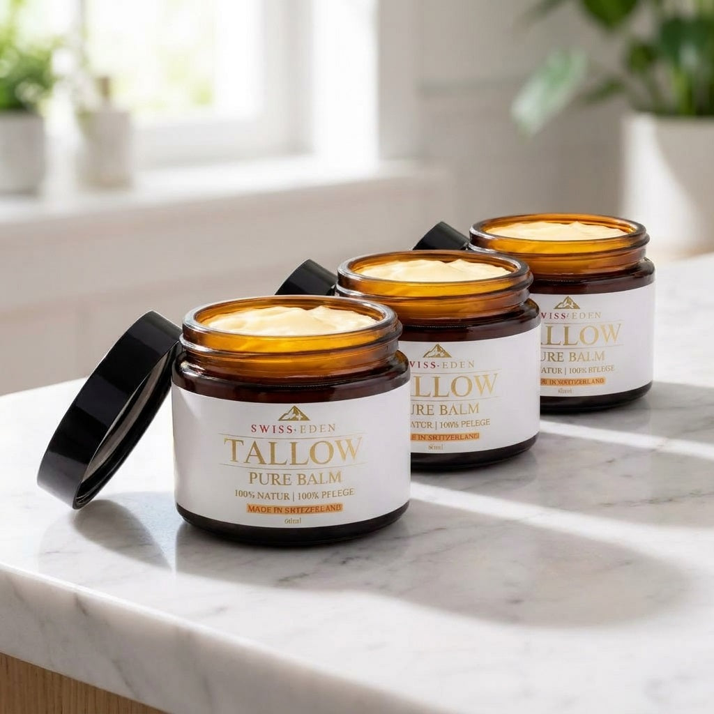 Swiss Eden Tallow Pure 3er Set 3 x 60 ml – Natürliche Tallow Hautpflege