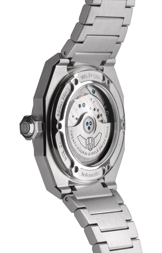 DWISS Swiss Made Automatik Uhr Herren | Schwarz | 40 mm | 68h Gangreserve