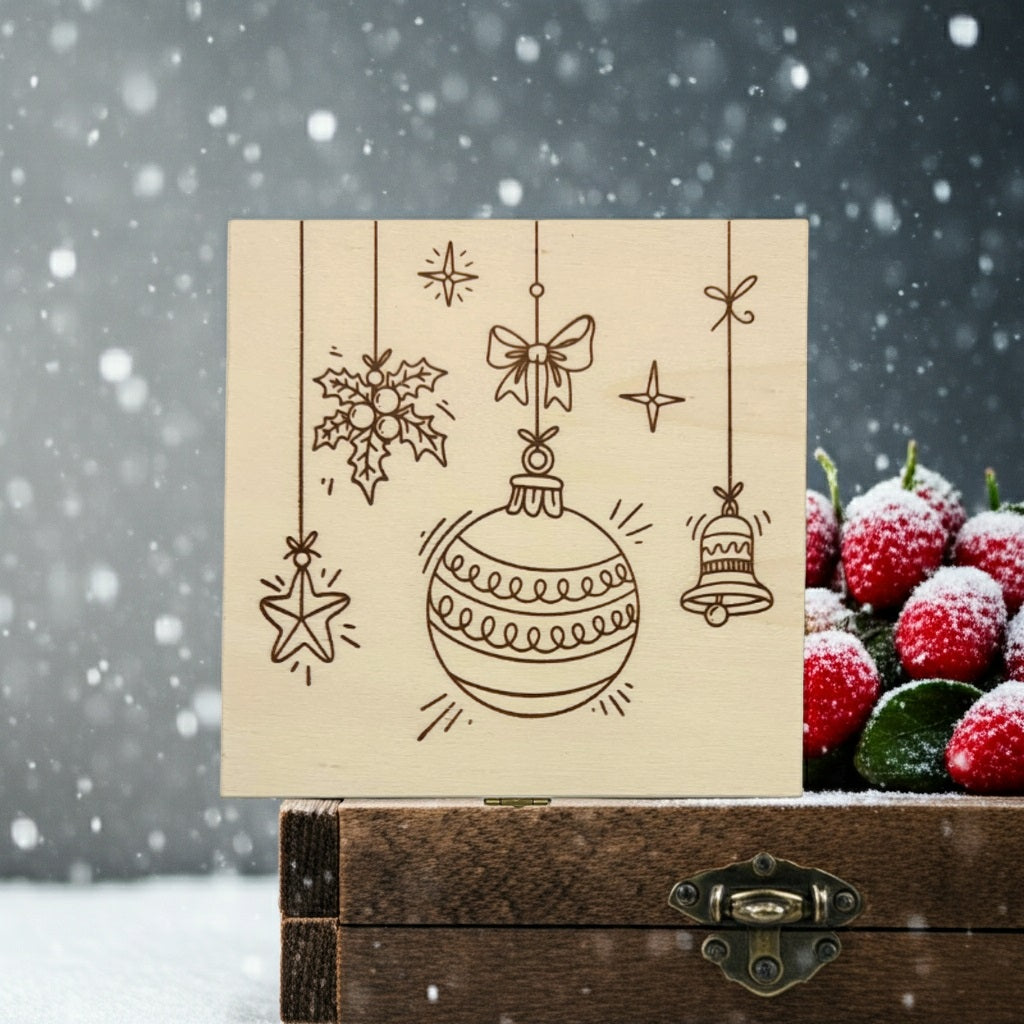 Edle Weihnachts-Holzschatulle mit Pralinés & Truffes – Aeschbach Chocolatier