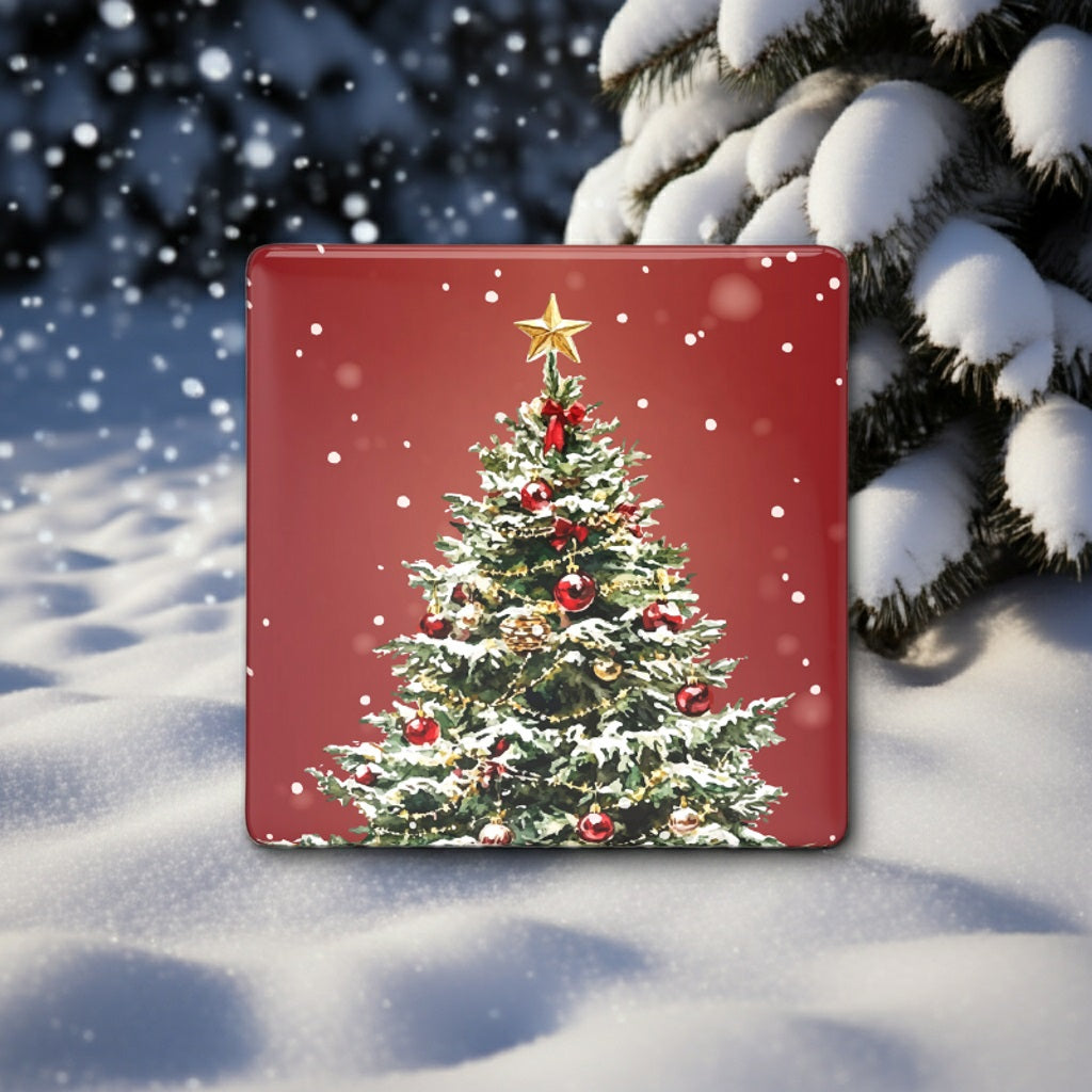 Weihnachtliche Metalldose mit Pralinés & Truffes – Aeschbach Chocolatier