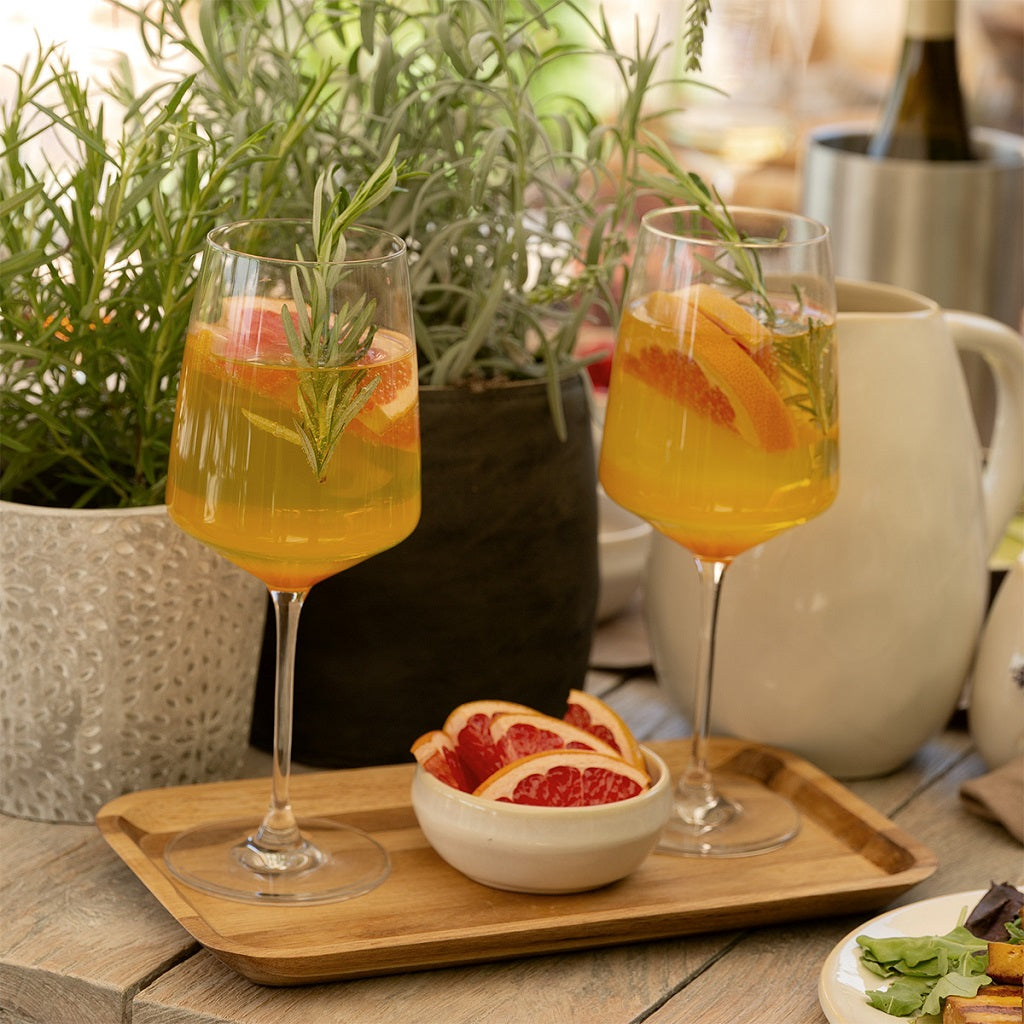 Wine and long drink glasses - Elegant crystal glasses in a diamond design, set of 18 pieces