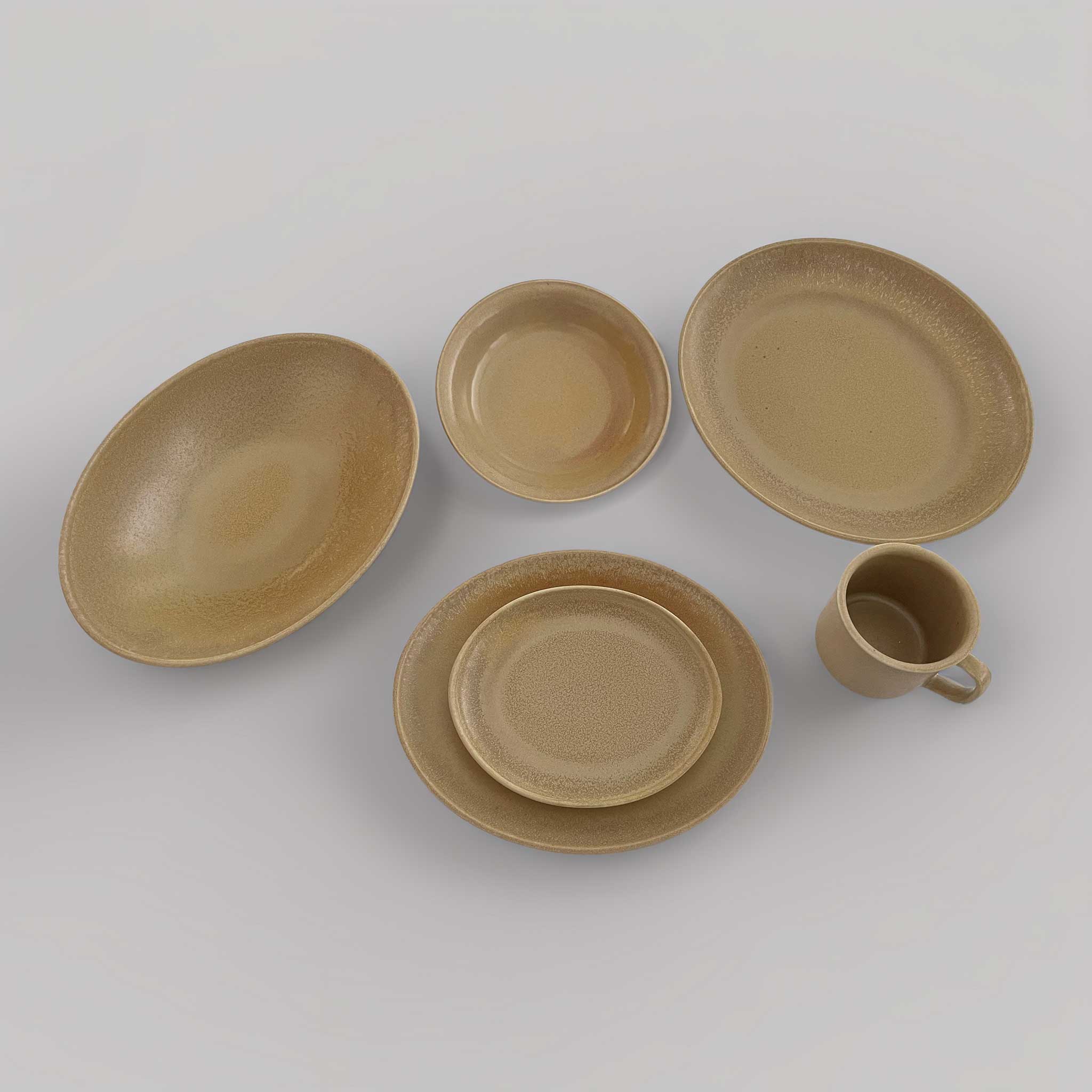 Langenthal Craft Selection Gobi – Hartporzellan Set | Ovale Teller & Schüssel