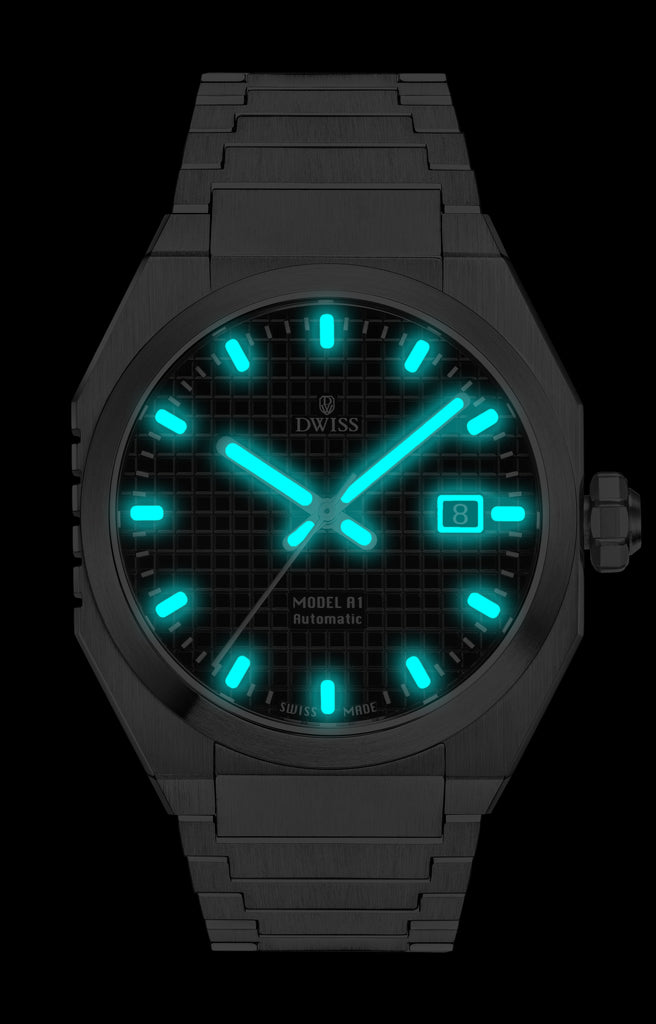 DWISS Swiss Made Automatik Uhr Herren | Schwarz | 40 mm | 68h Gangreserve