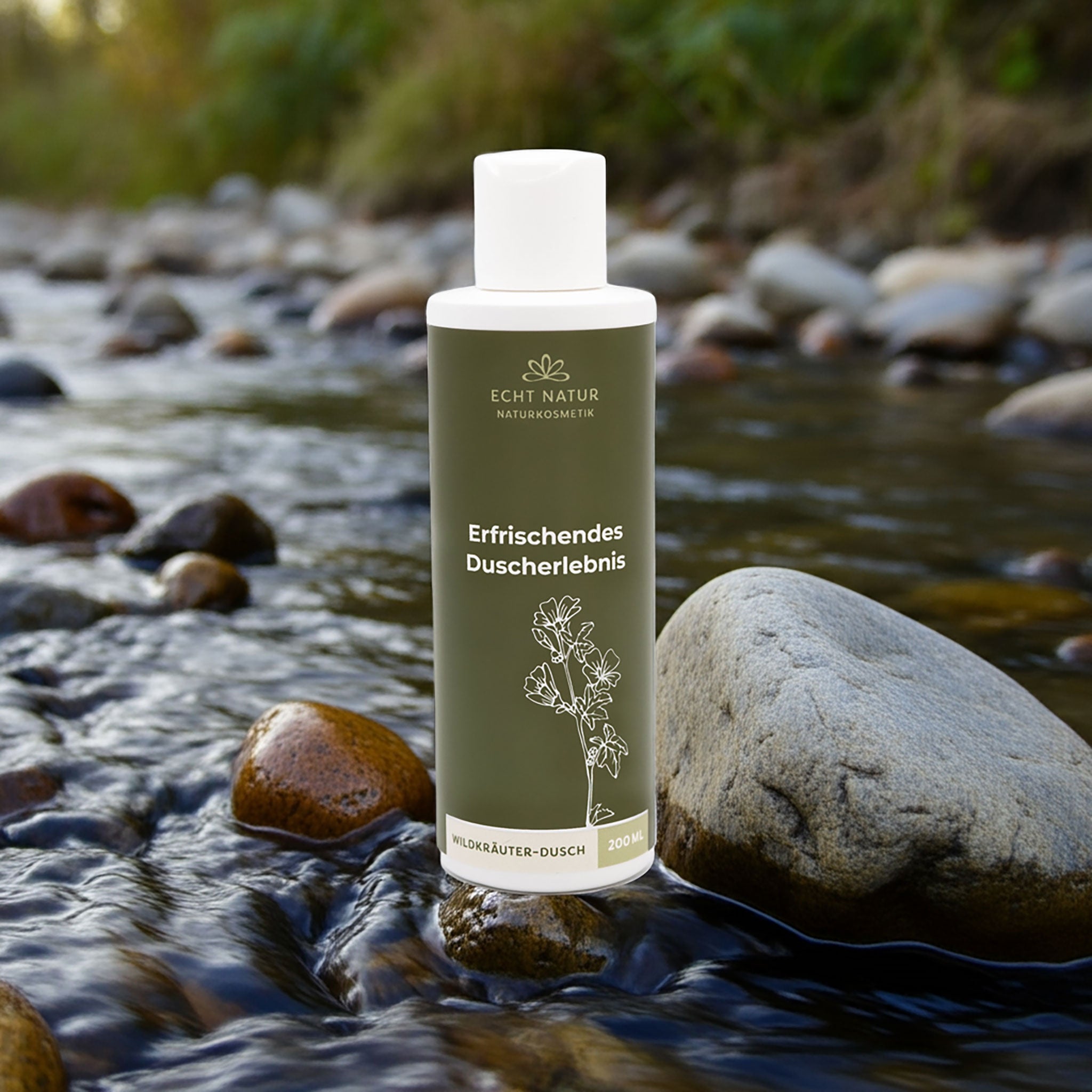 ECHT NATUR Wild Herb Shower – invigorating vegan shower gel for the whole family