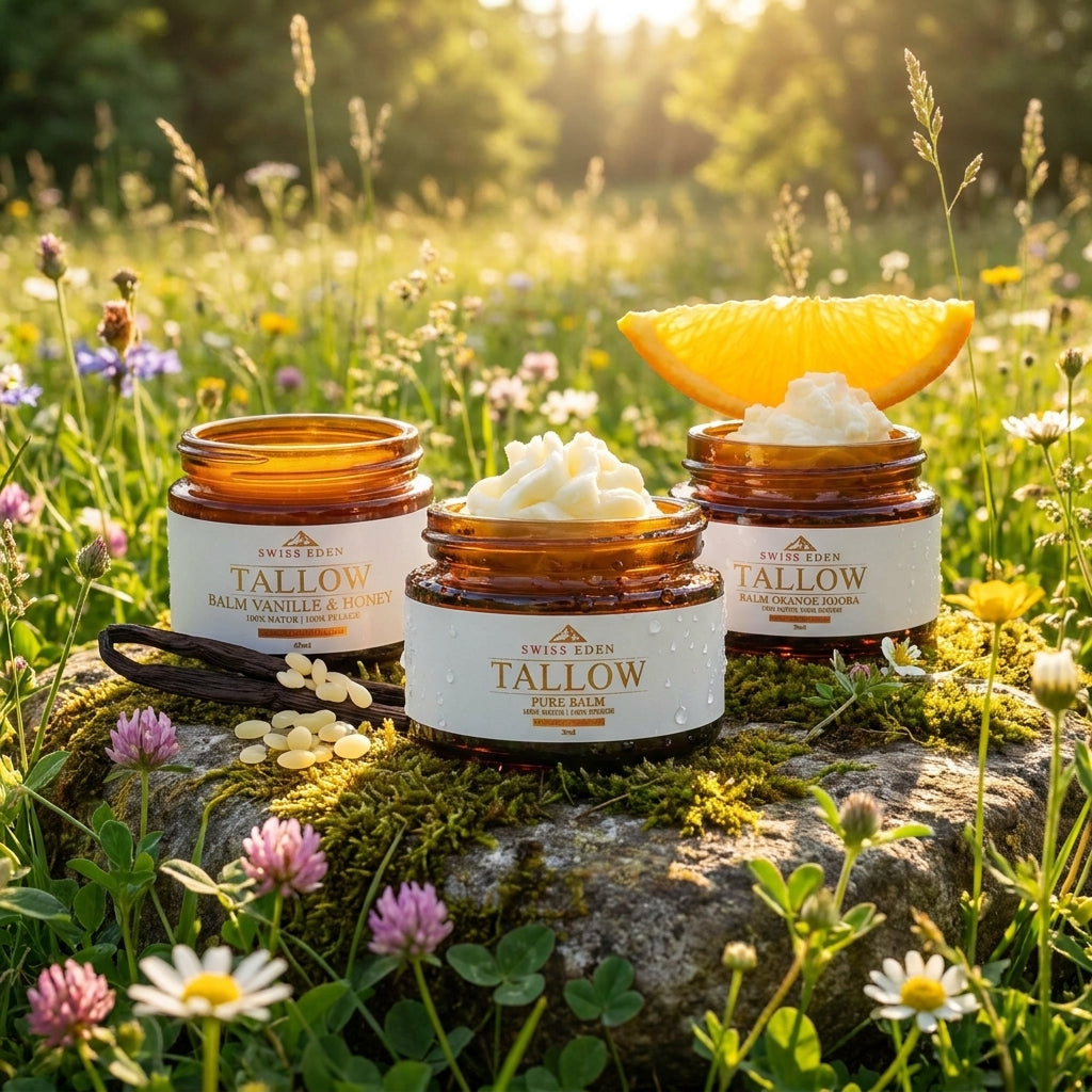 Tallow Balm Entdeckungsset - 3x Creme aus 100% Bio-Rindertalg, Natürliche Pflege