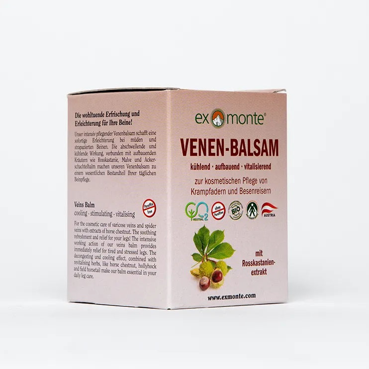 Exmonte Venen-Balsam mit Rosskastanie – Kühlende Pflege für schwere Beine