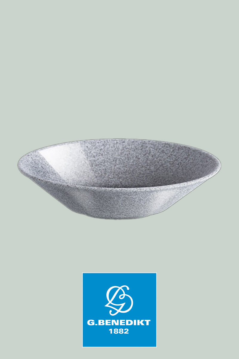 G. Benedikt - Premium hard porcelain set granite glazed – plates &amp; bowls in natural stone look