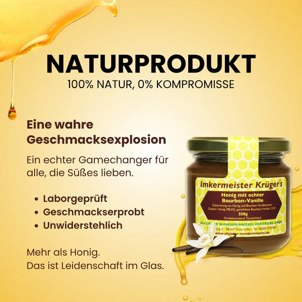Honig mit echter Bourbon-Vanille aus dem Allgäu 250g
