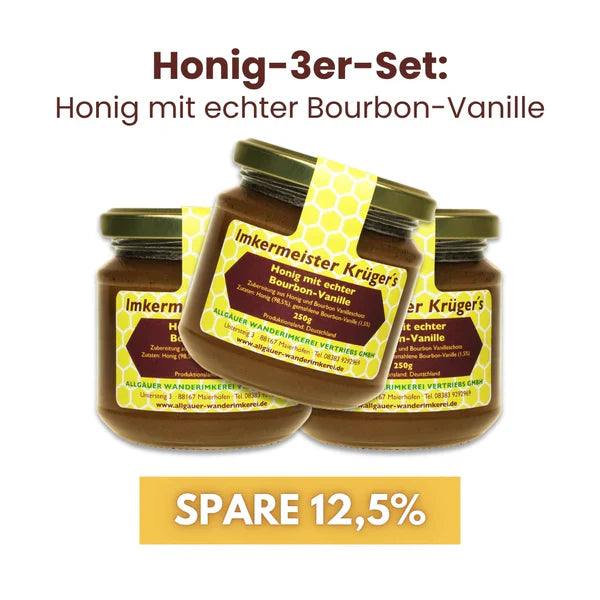 Honig mit echter Bourbon-Vanille aus dem Allgäu 250g