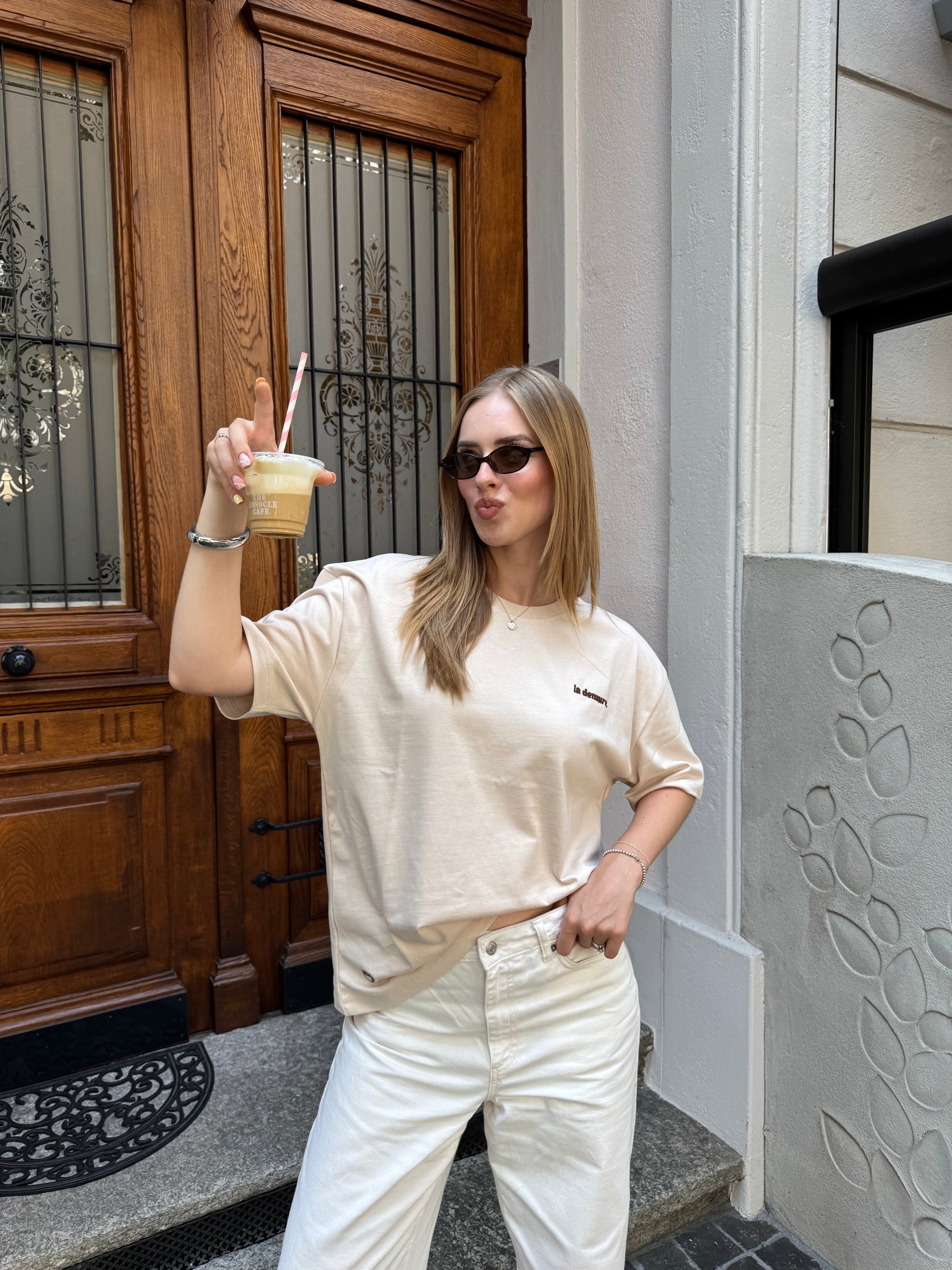 Oversized Shirt aus Bio-Baumwolle | Cozy Coffee Look