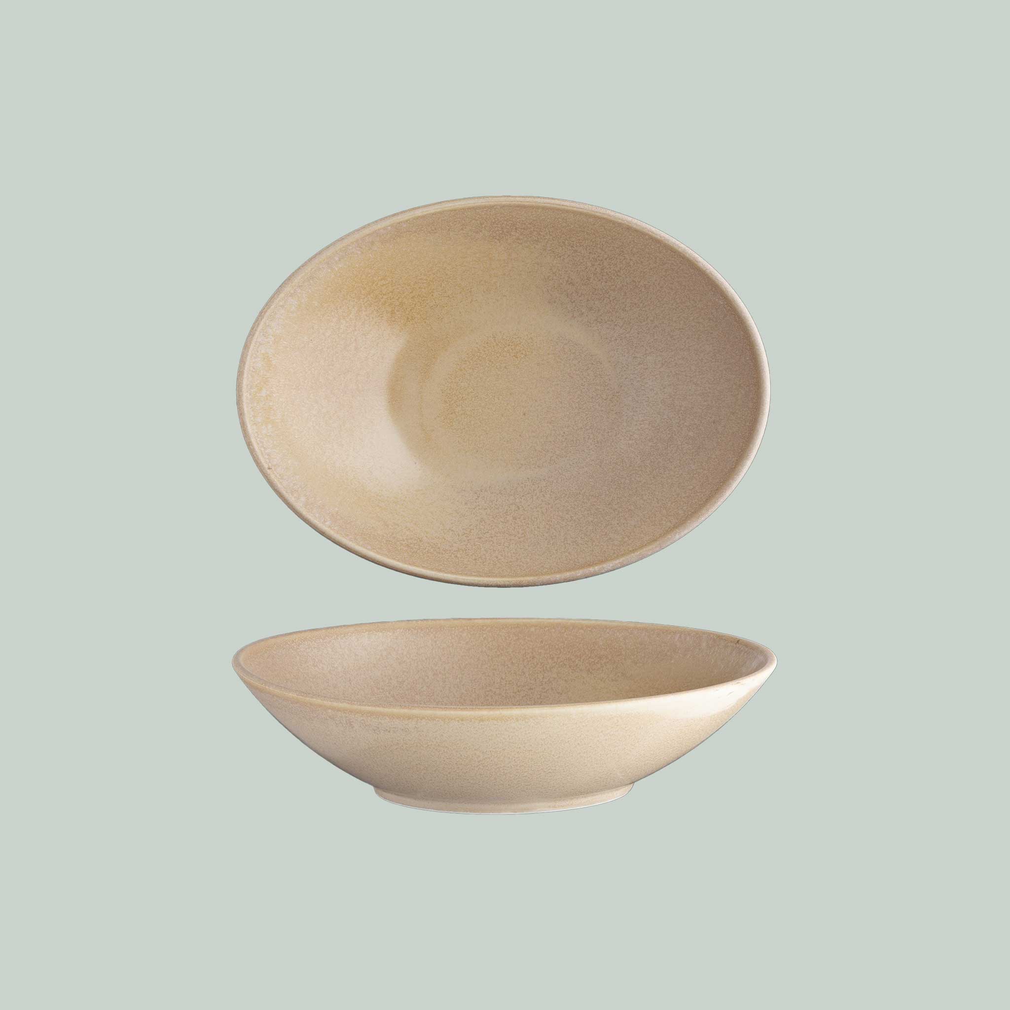 Langenthal Craft Selection Gobi Schüssel oval – Hartporzellan im Naturdesign