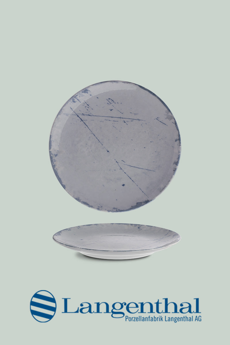 Suisse Langenthal Stone Blue – Natürliches Premium Hartporzellan-Set in Steinoptik