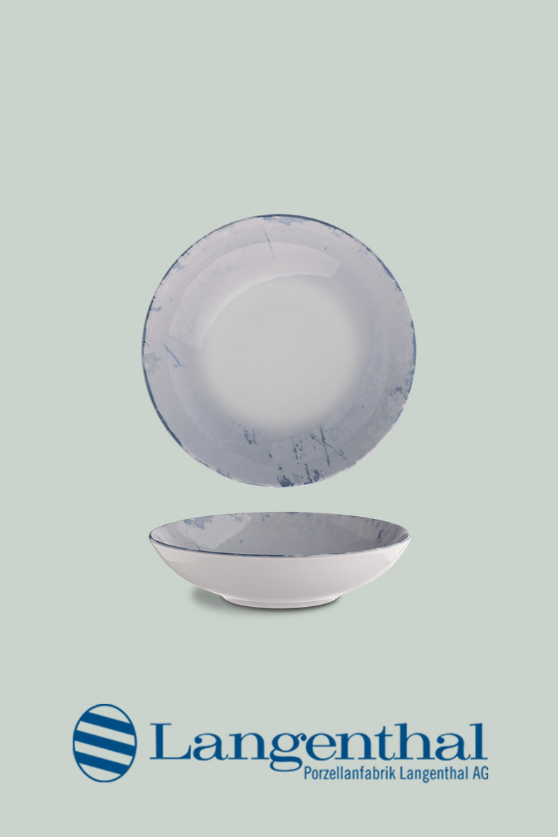 Suisse Langenthal Stone Blue – Natürliches Premium Hartporzellan-Set in Steinoptik