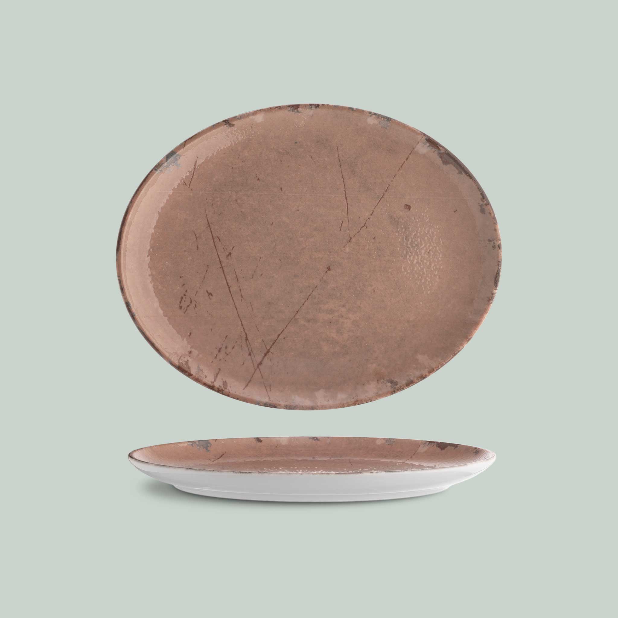 Suisse Langenthal Decolab Stone Platte oval – Elegantes Porzellan im Steindesign