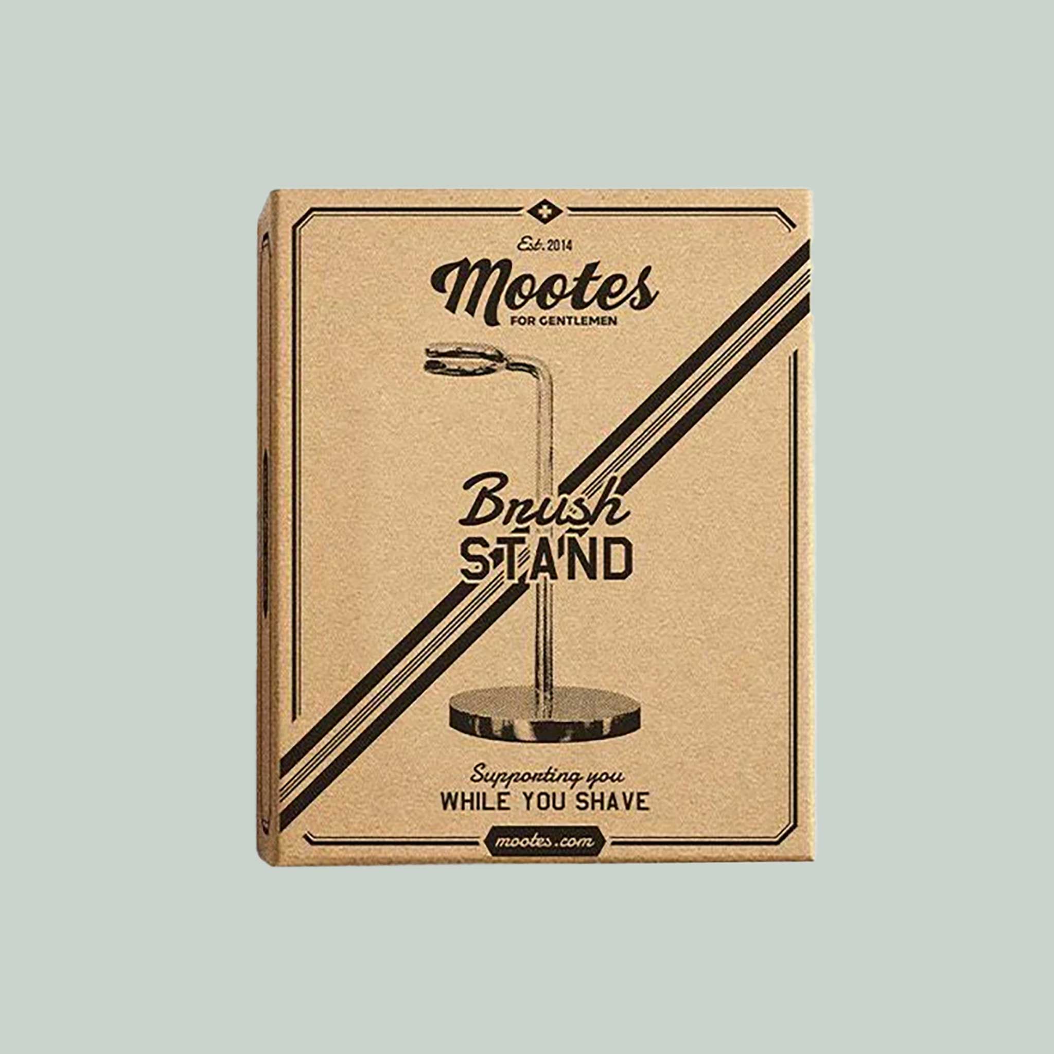 Mootes Shaving Brush Stand – Chrome-plated holder for classic wet shaving