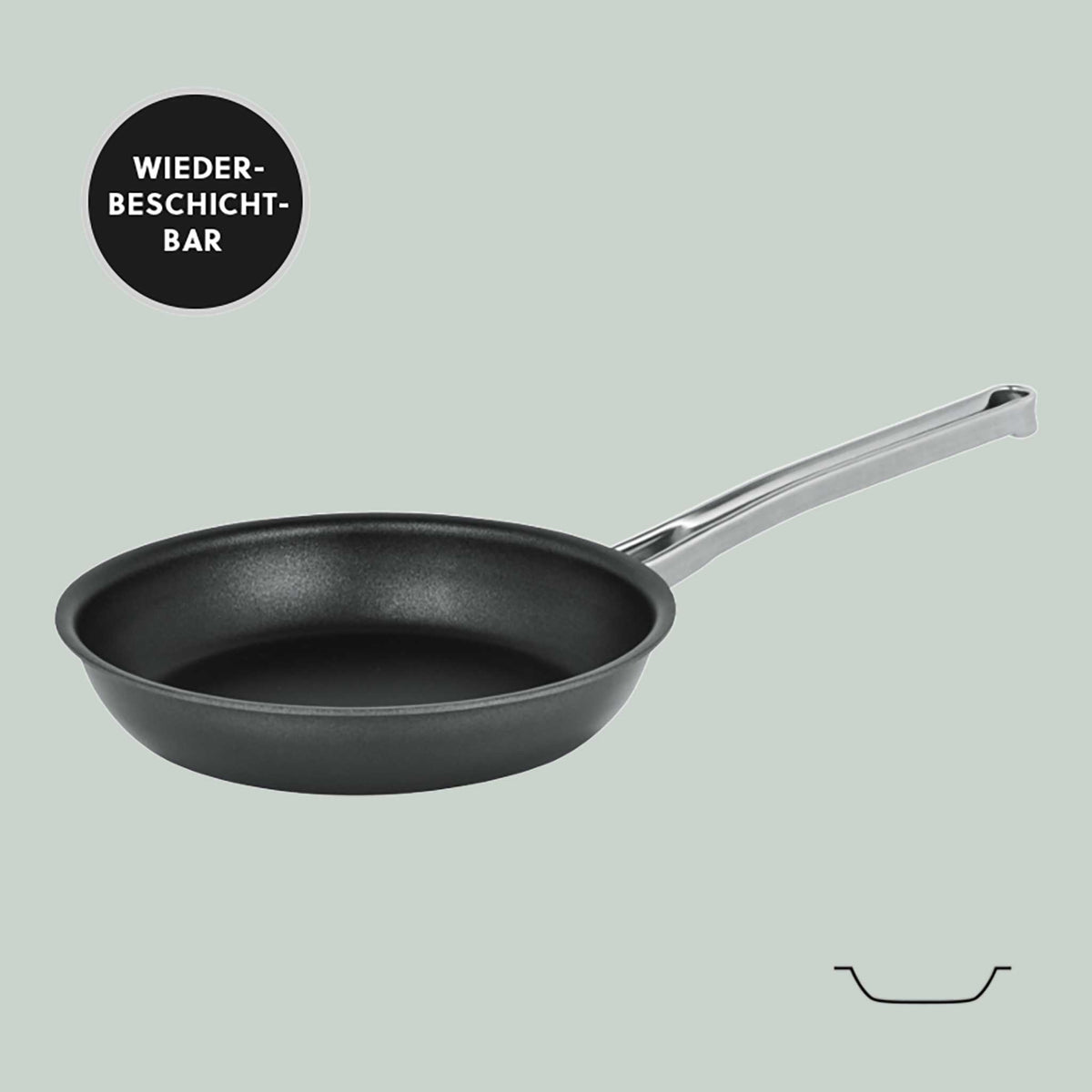 Noser Inox Röstipfanne mit Antihaftbeschichtung – Eisen, Serie TITAN ...