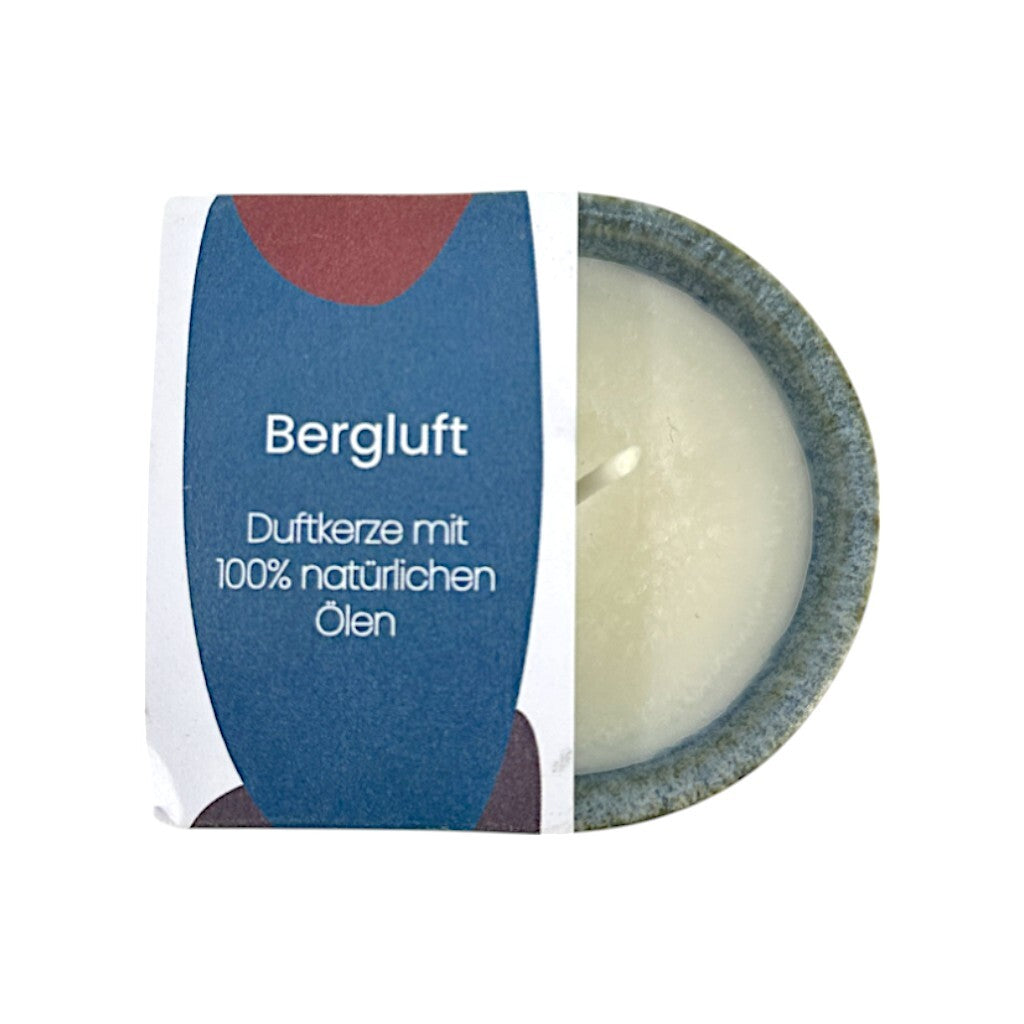 soñho Mountain Air scented candle – Swiss handcrafted in a ceramic container