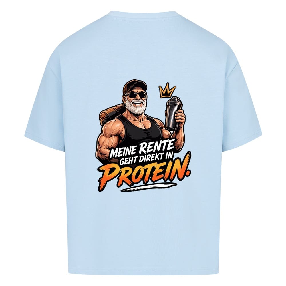 Oversized Gym-Shirt - Meine Rente geht direkt in Protein