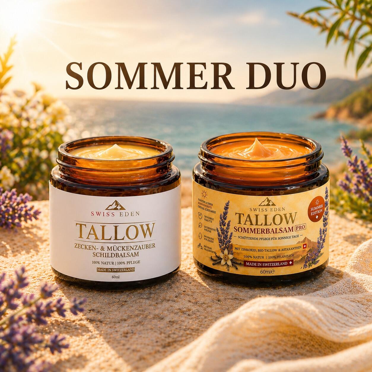 Bio Tallow Sommer Duo – Deine natürliche Pflege für sonnige und insektenreiche Tage