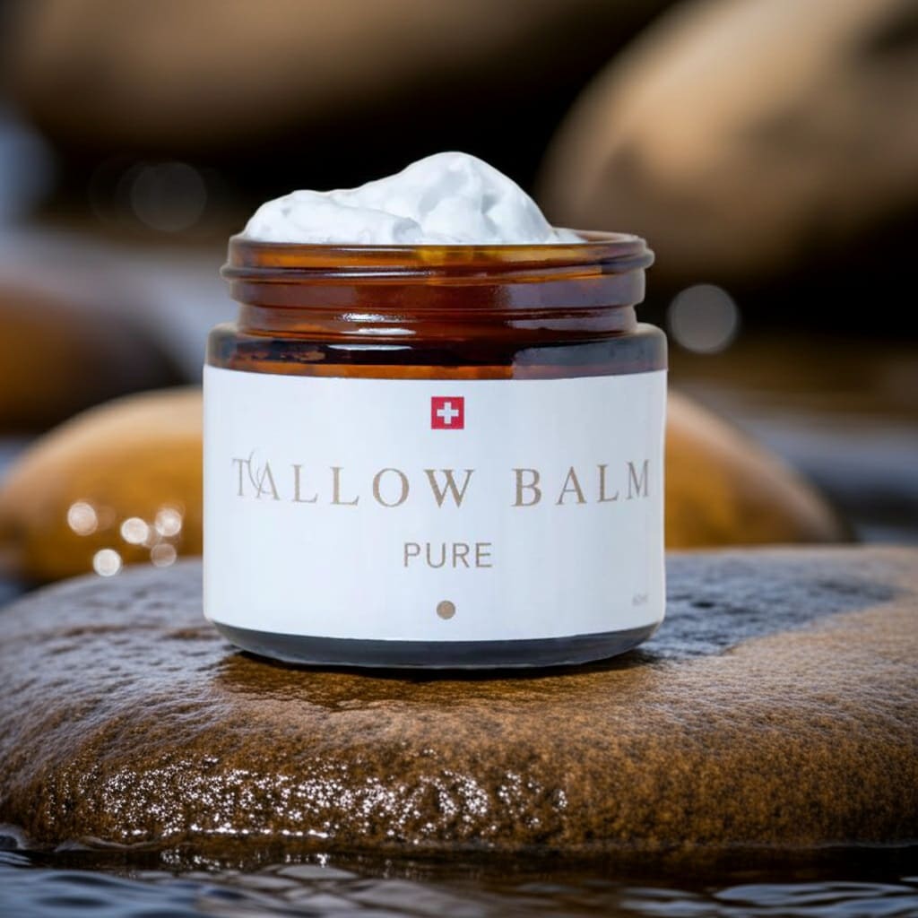 Tallow Balm Pure aus 100% Schweizer Rindertalg – minimalistische Naturkosmetik ohne Duftstoffe für empfindliche Haut