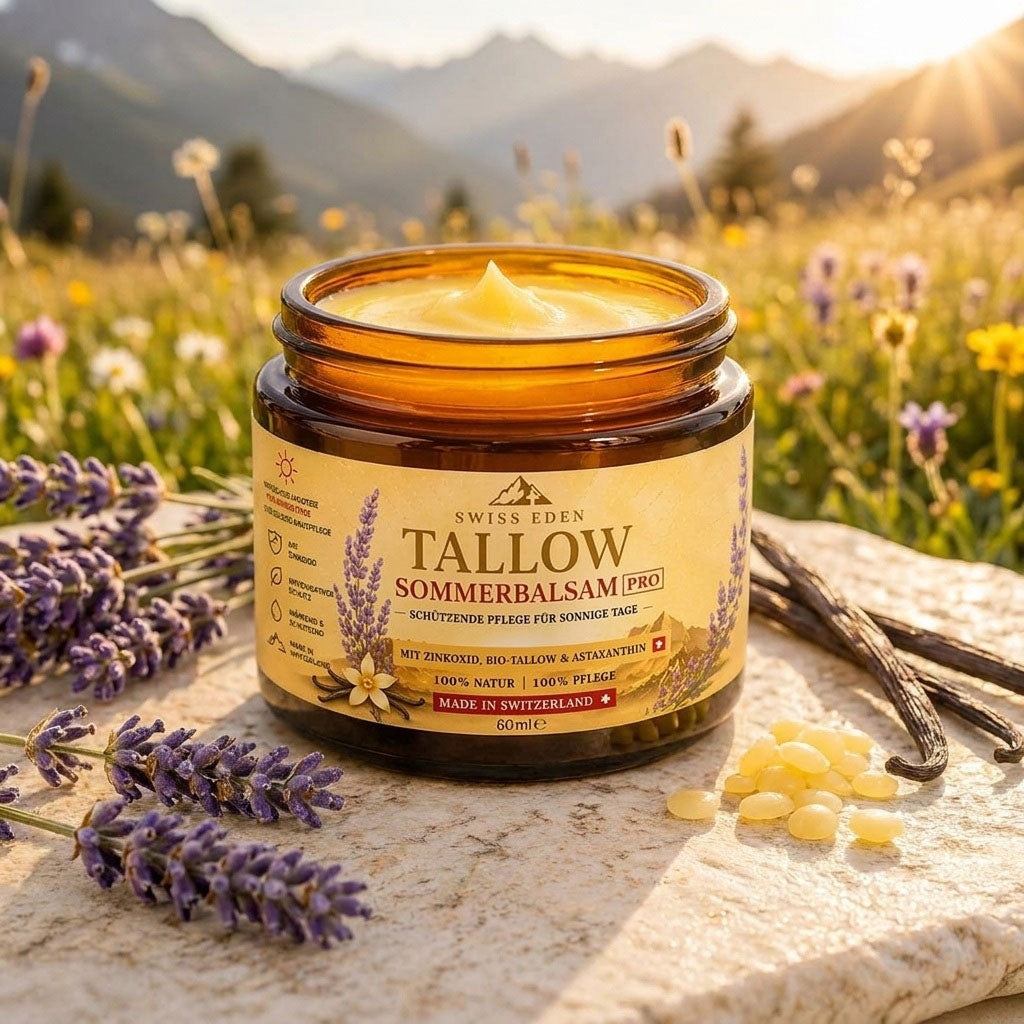 Swiss Eden Sommerbalsam Pro mit Zinkoxid und Astaxanthin für gepflegte Haut im Sommer