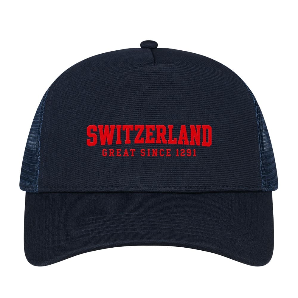 Switzerland Great Since 1291 Trucker Cap – Schildkappe mit Mesh, verstellbar