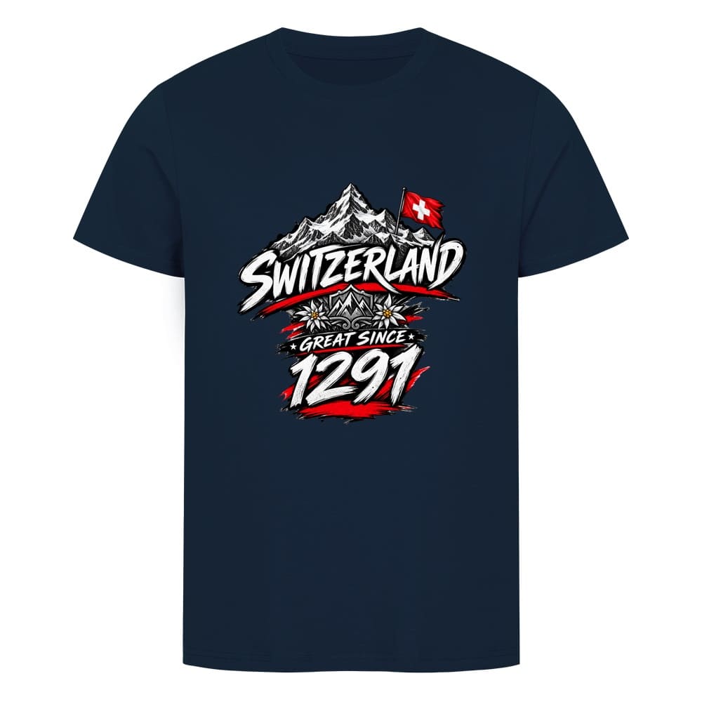 Schweiz T-Shirt – Switzerland Great Since 1291 - Design auf der Brust