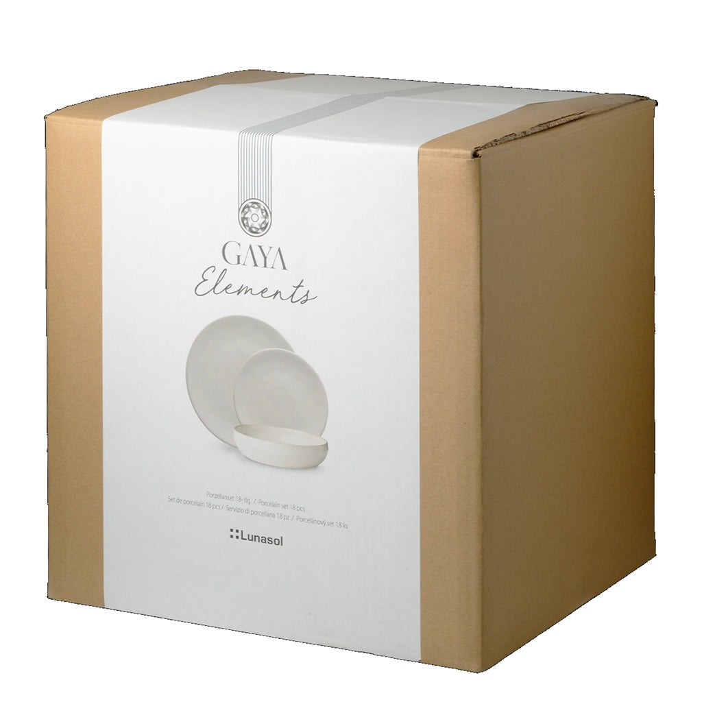 Elegant dinnerware set with natural glaze - Lunasol