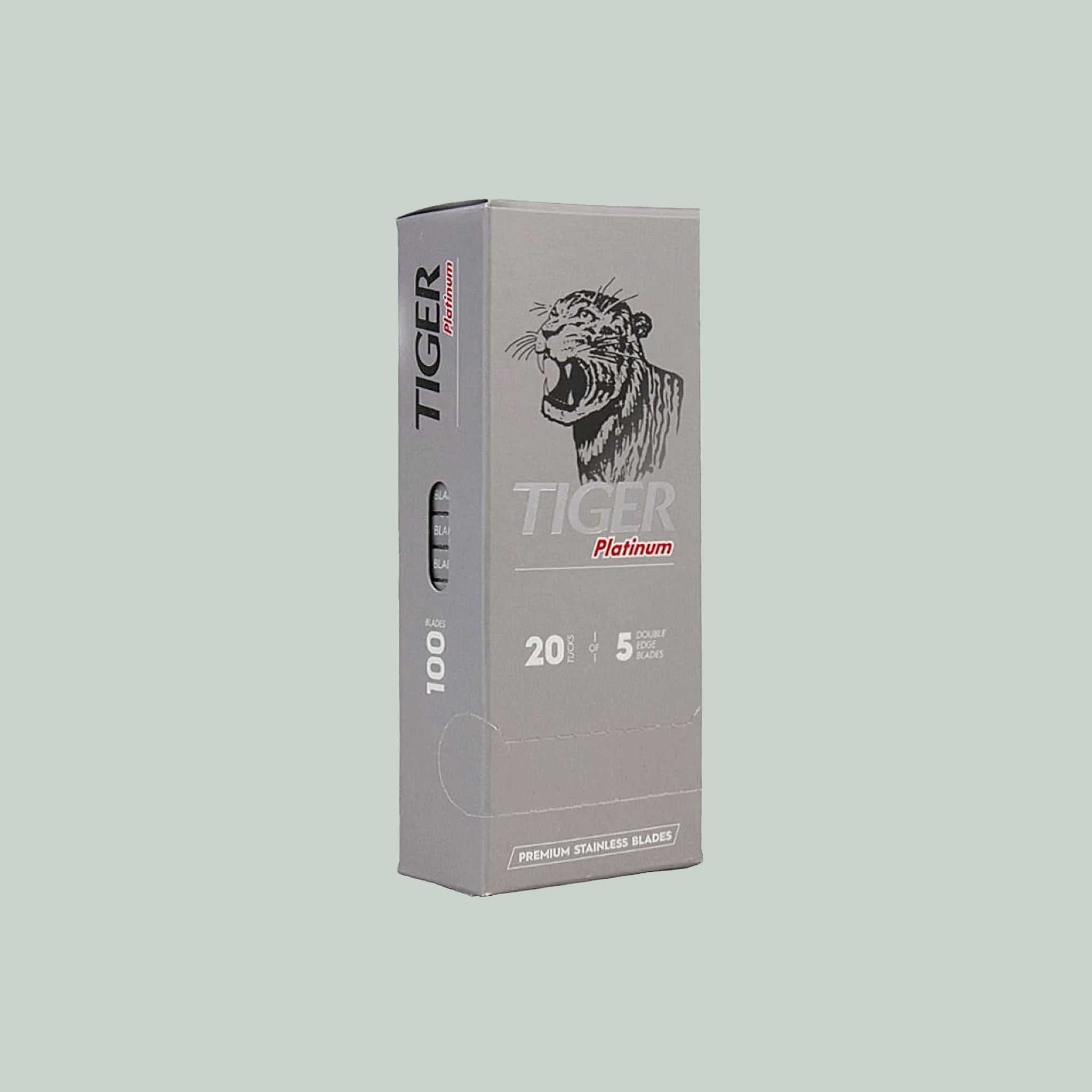 Tiger razor blades – stainless steel &amp; platinum, for all standard safety razors