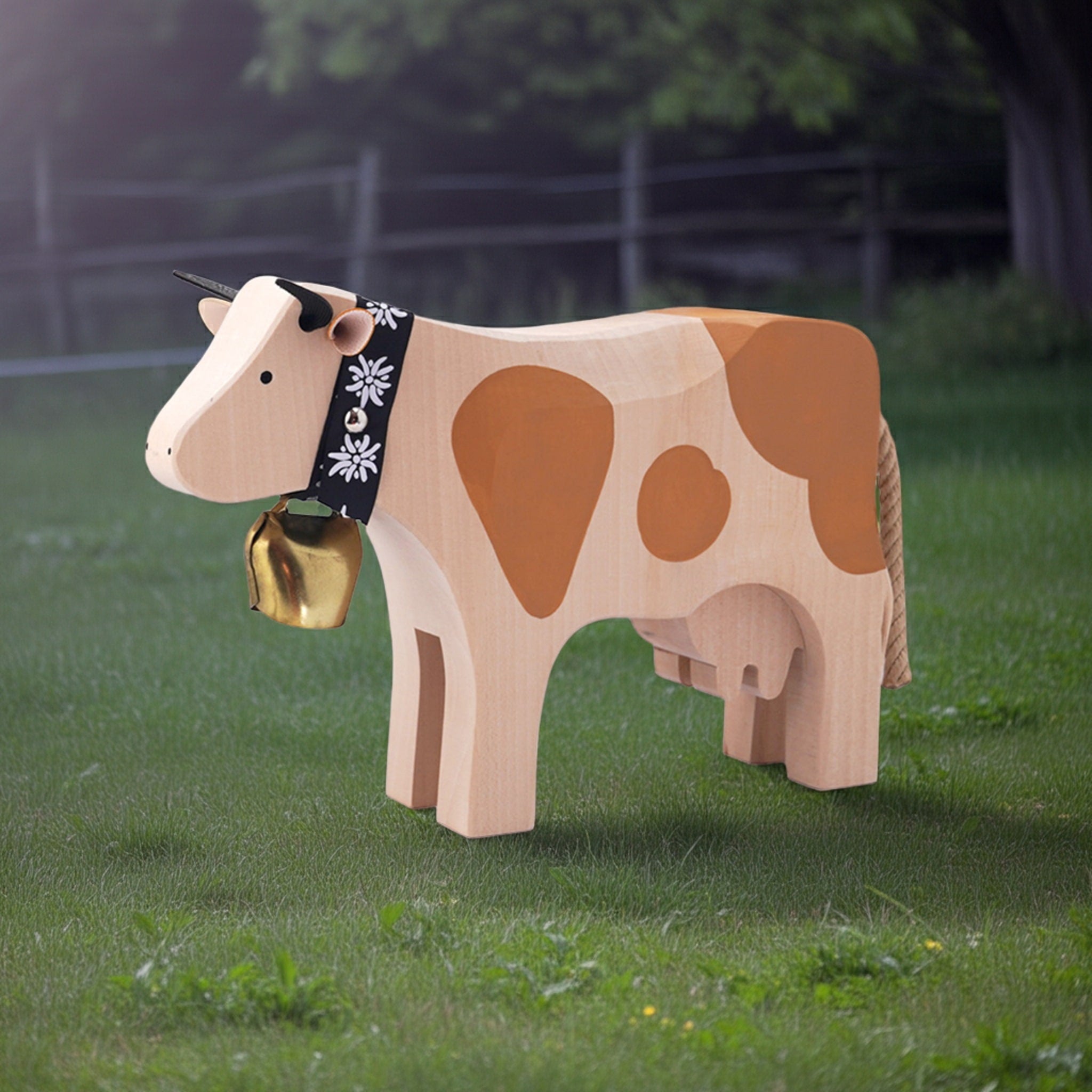 Trauffer Kuh Spezial Simmentaler – Holzspielzeug Schweiz - handgemacht