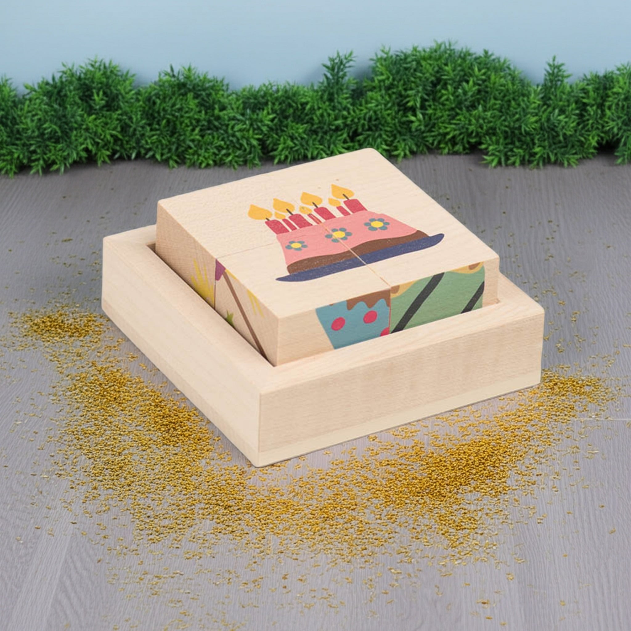 Kiener Würfelpuzzle Geburi – nachhaltiges Holzpuzzle aus der Schweiz