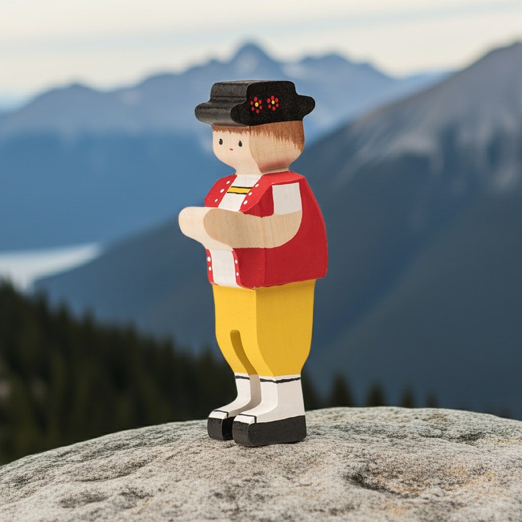 Trauffer Holzfigur Walter  – handgefertigte Holzfigur