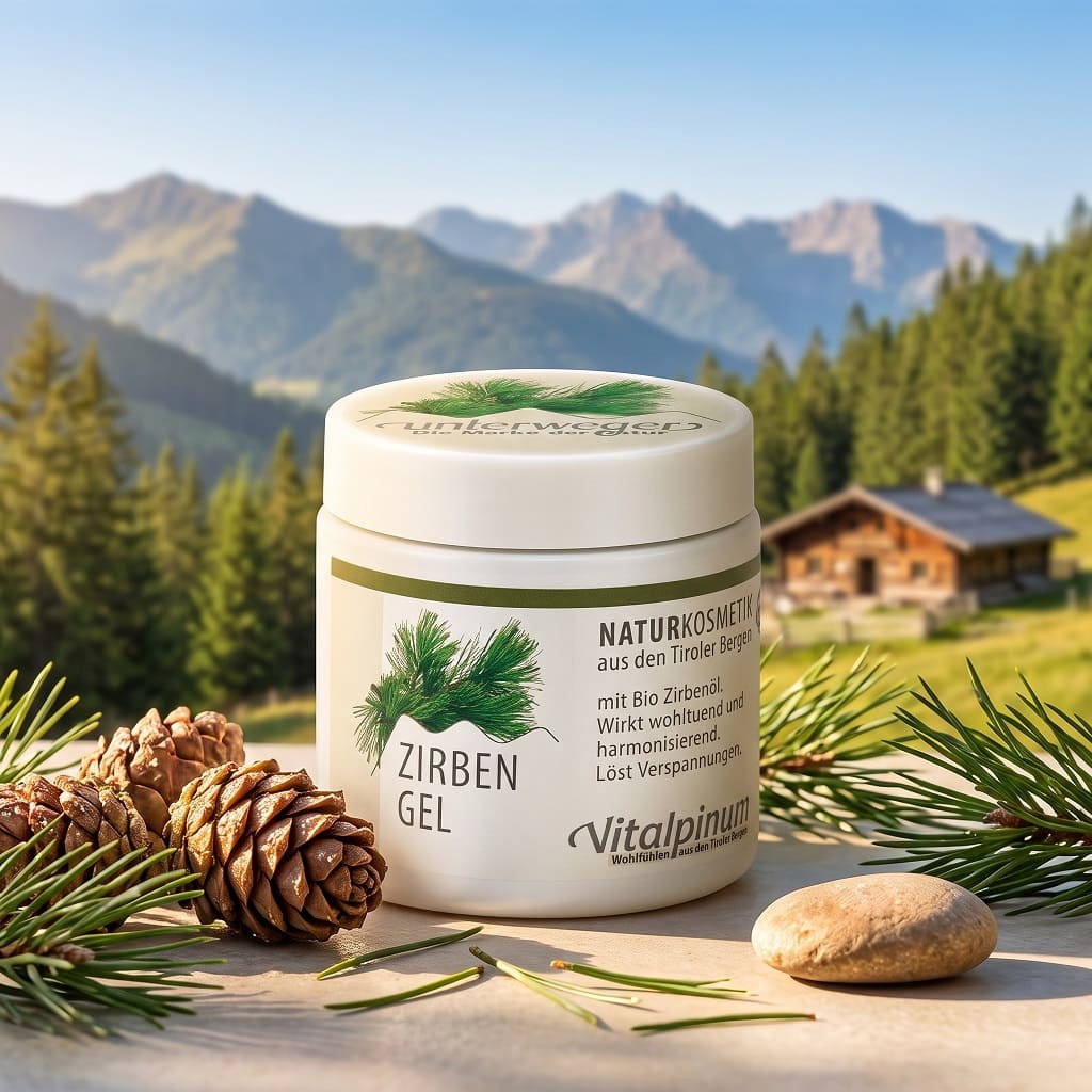 Unterweger Zirbengel 100 ml mit Bio-Zirbenöl – Naturkosmetik aus den Tiroler Bergen
