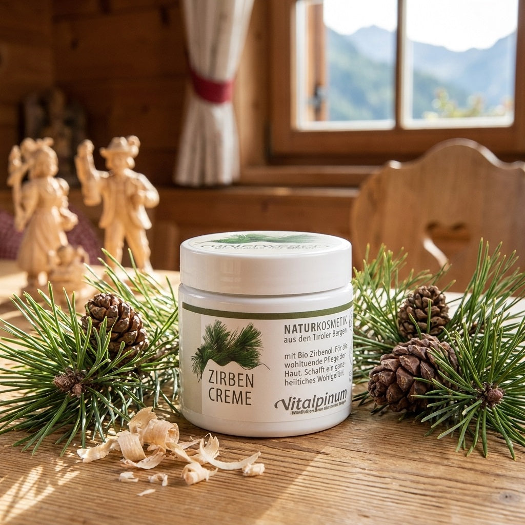 Natürliche Zirben Creme aus Österreich von Unterweger