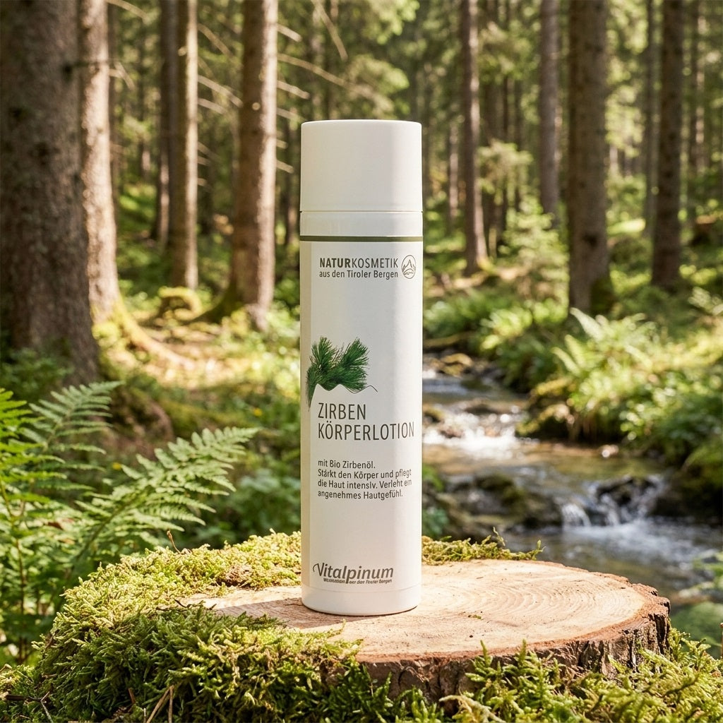 Natürliche Zirben Bodylotion aus Österreich von Unterweger