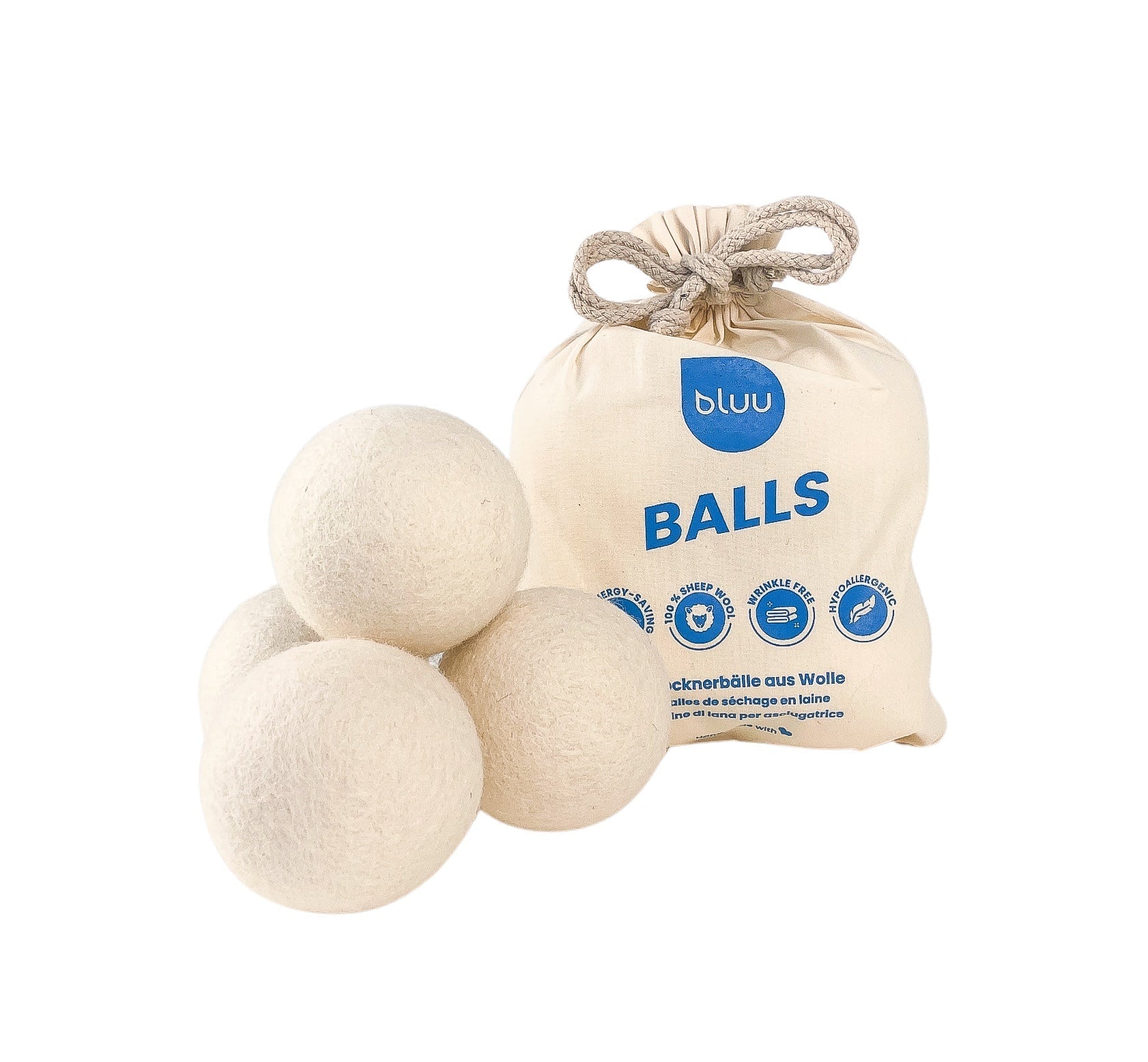 bluu balls – Natural dryer balls made from sheep's wool