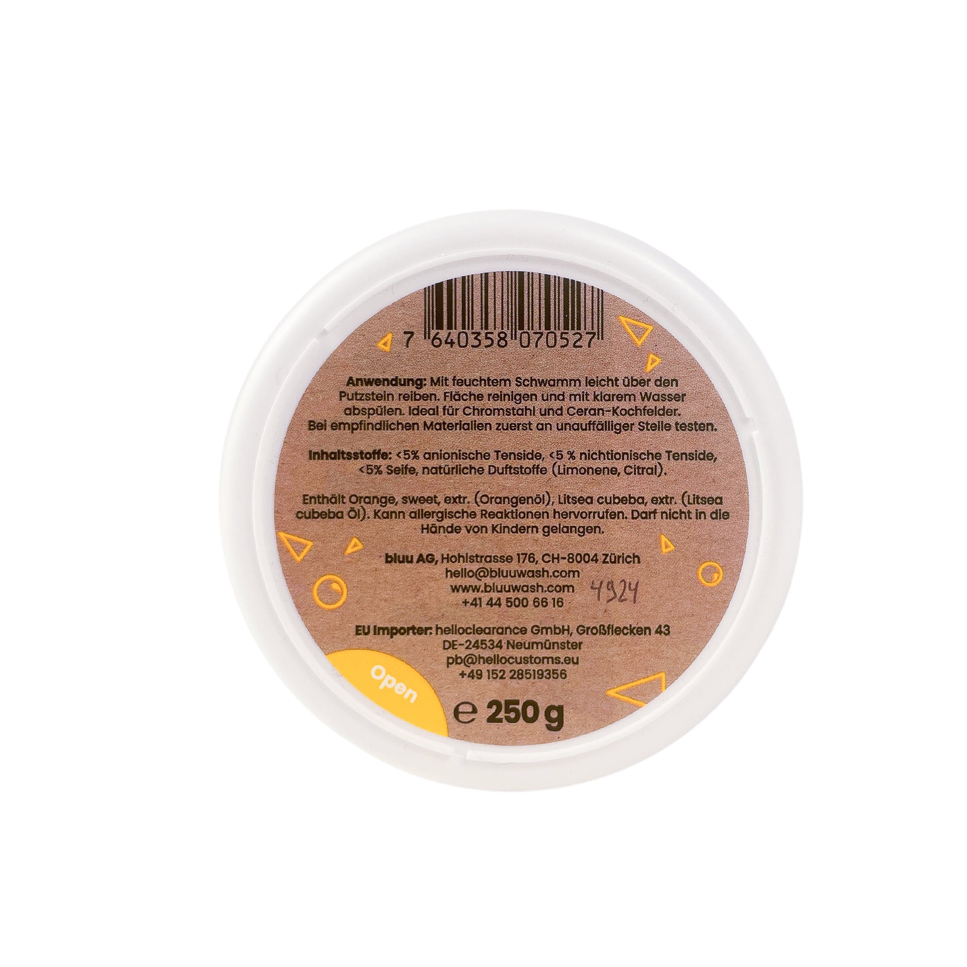 bluu fred cleantstone – Putzstein mit Dose – Natürliche & kratzfreie Reinigung