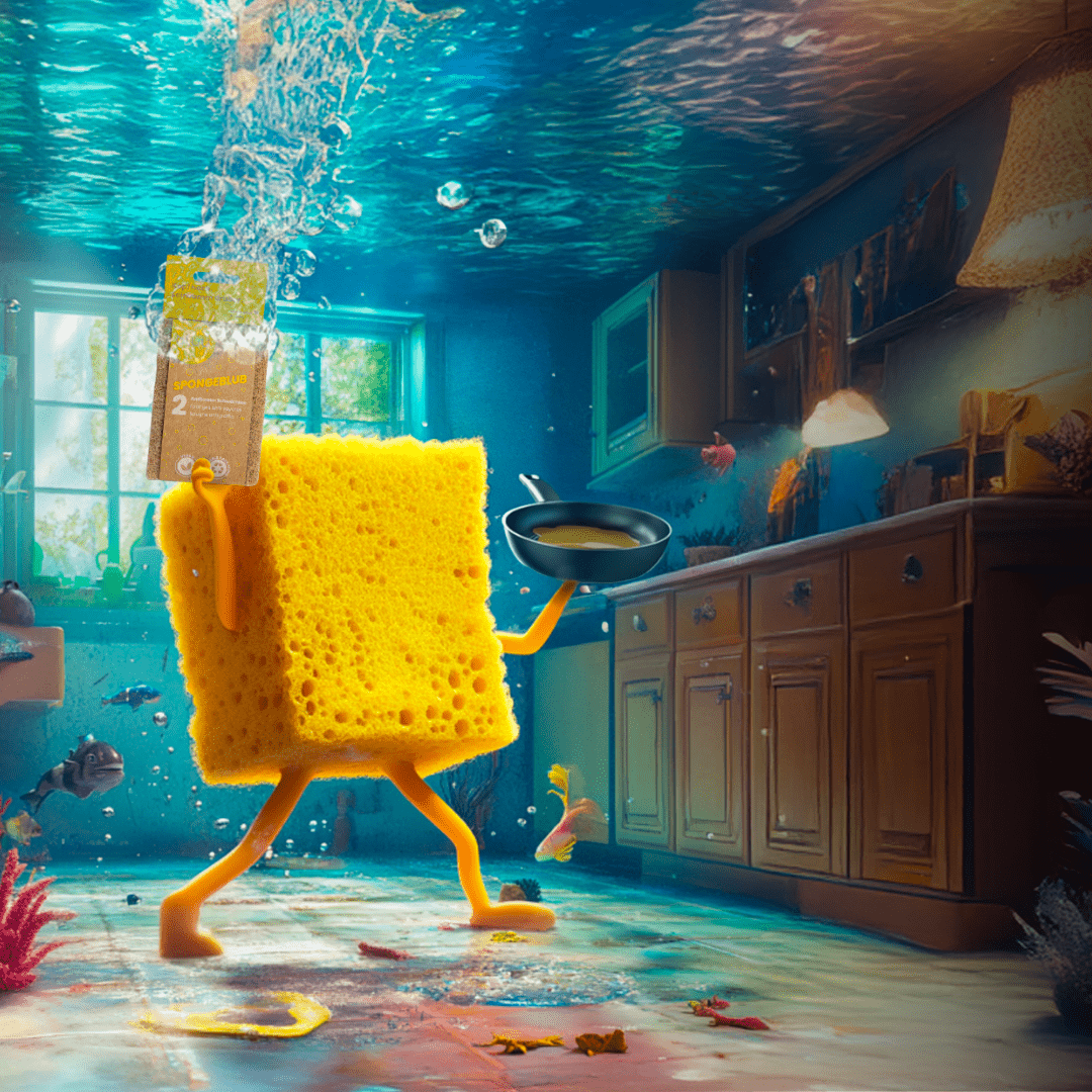 bluu spongeblub – Doppelt wirksame Schwämme – Pflanzenbasiert & kratzfrei