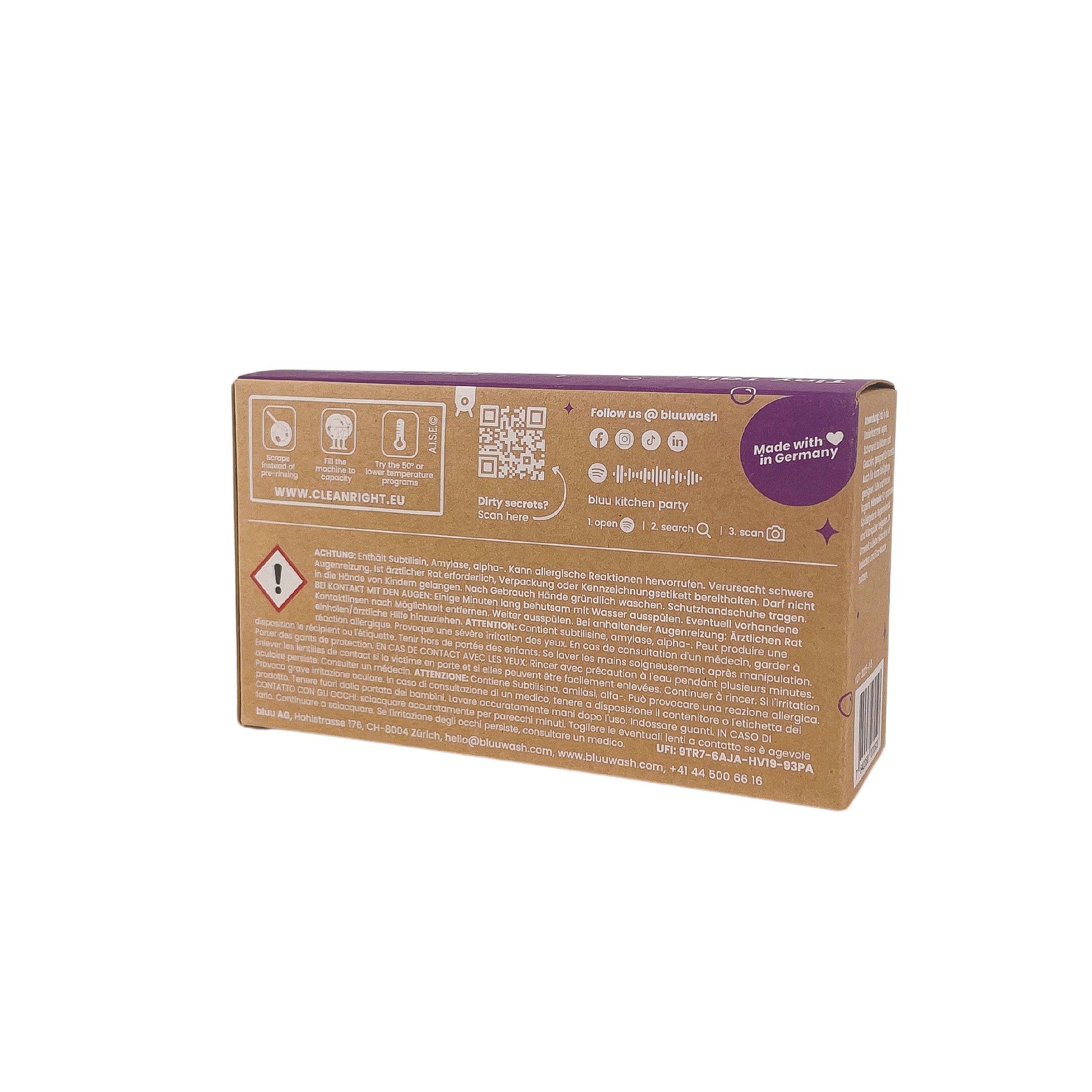 bluufos – Eco-friendly dishwasher tablets – 62 pieces | Extra Power