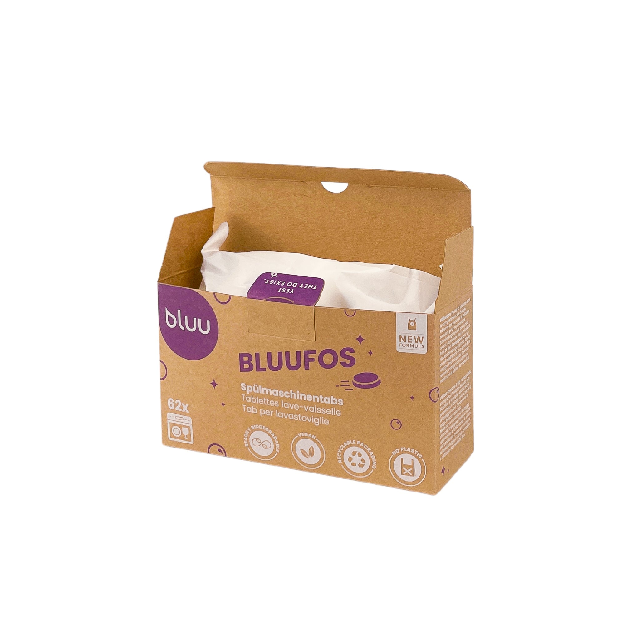 bluufos – Eco-friendly dishwasher tablets – 62 pieces | Extra Power