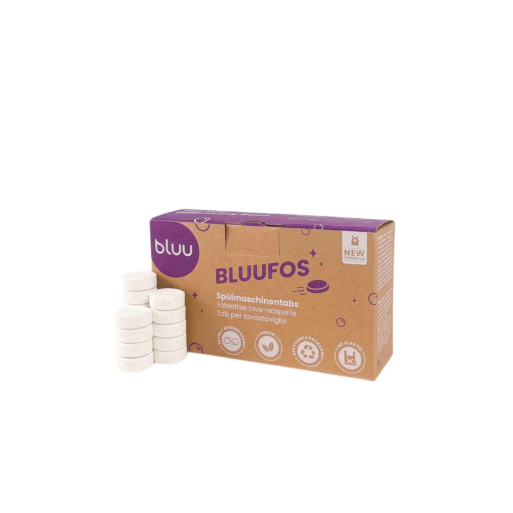 bluufos – Eco-friendly dishwasher tablets – 62 pieces | Extra Power
