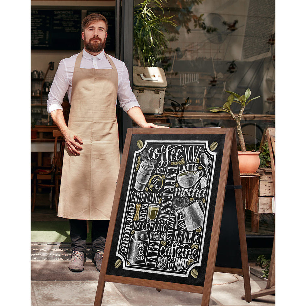 Holz Gehwegkreidetafel 70×110 cm magnetisch & wetterfest | DIN A1