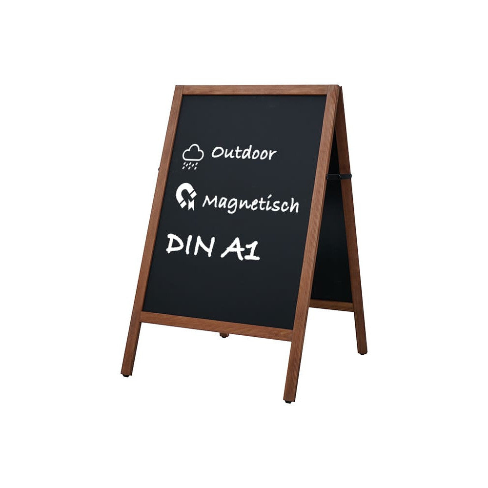 Holz Gehwegkreidetafel 70×110 cm magnetisch & wetterfest | DIN A1